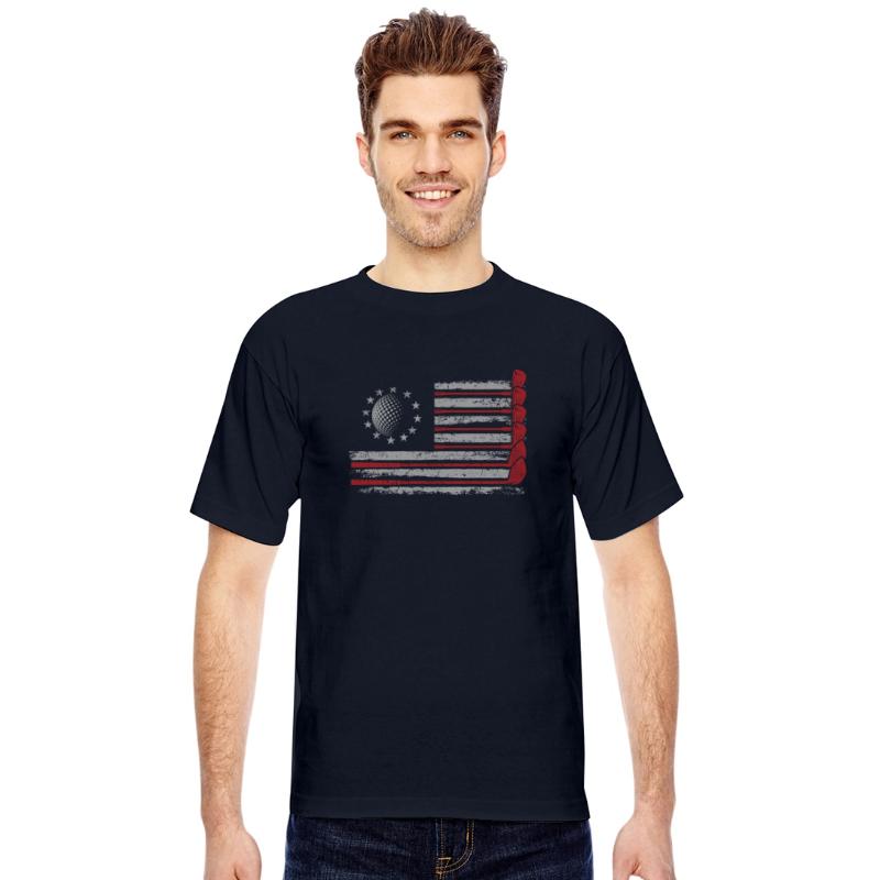 Patriotic American Golfer USA Flag Golf Club Golf