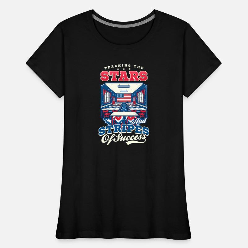 Patriotic Teacher Teaching Stars Stripes Success