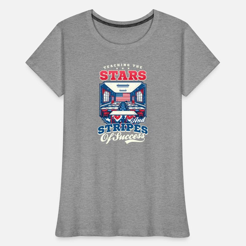 Patriotic Teacher Teaching Stars Stripes Success