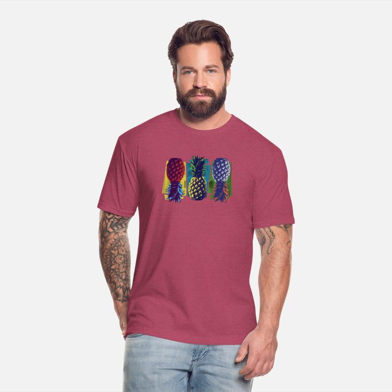 Pineapples in Different Colors Giving Pop Art Vibe