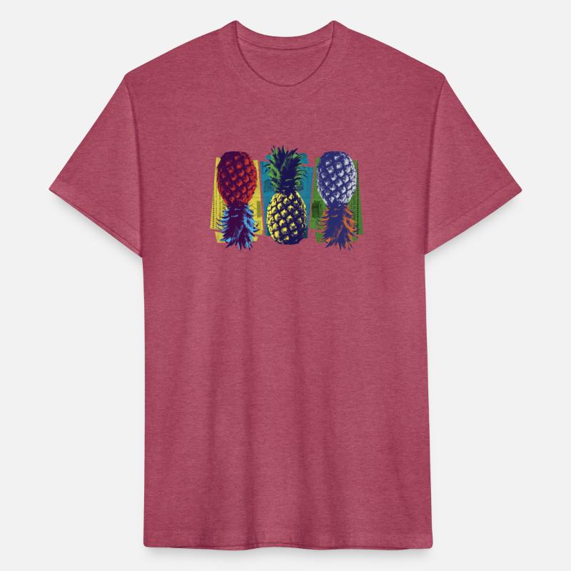 Pineapples in Different Colors Giving Pop Art Vibe