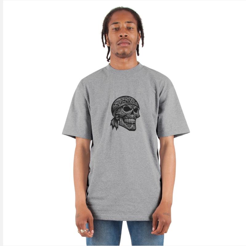 Pirate Costume Skull In Tribal Tattoo Style