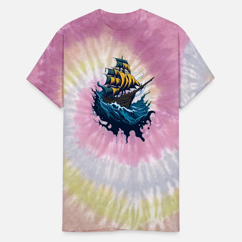 Pirate Ship in Stormy Seas