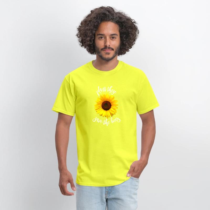 Plant These Save The Bees Sunflower T Shirt Flower