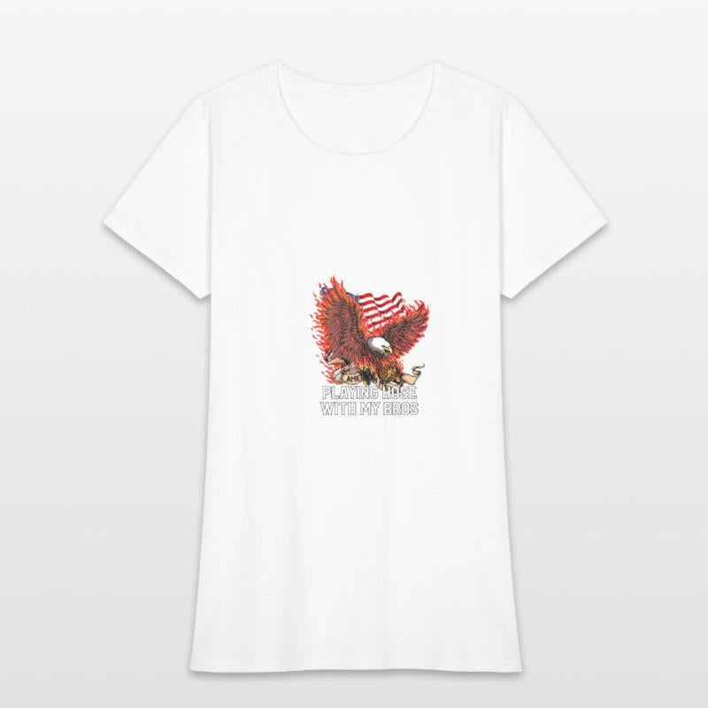 Playing Hose with Bros Funny Firefighter Humor Fir