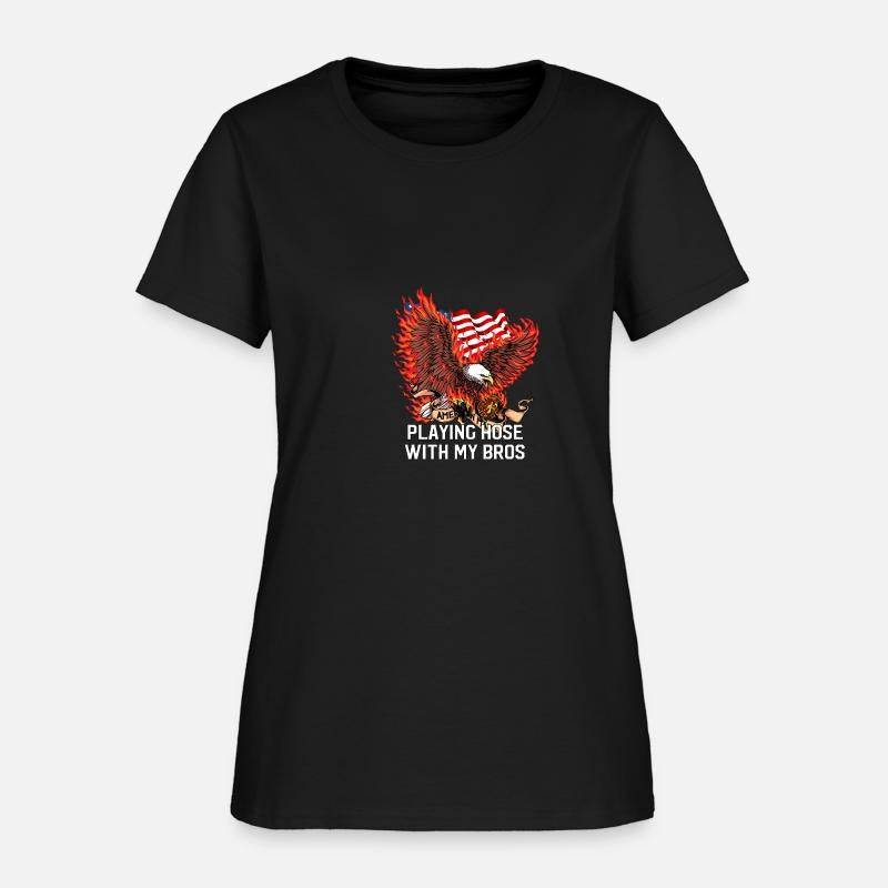 Playing Hose with Bros Funny Firefighter Humor Fir