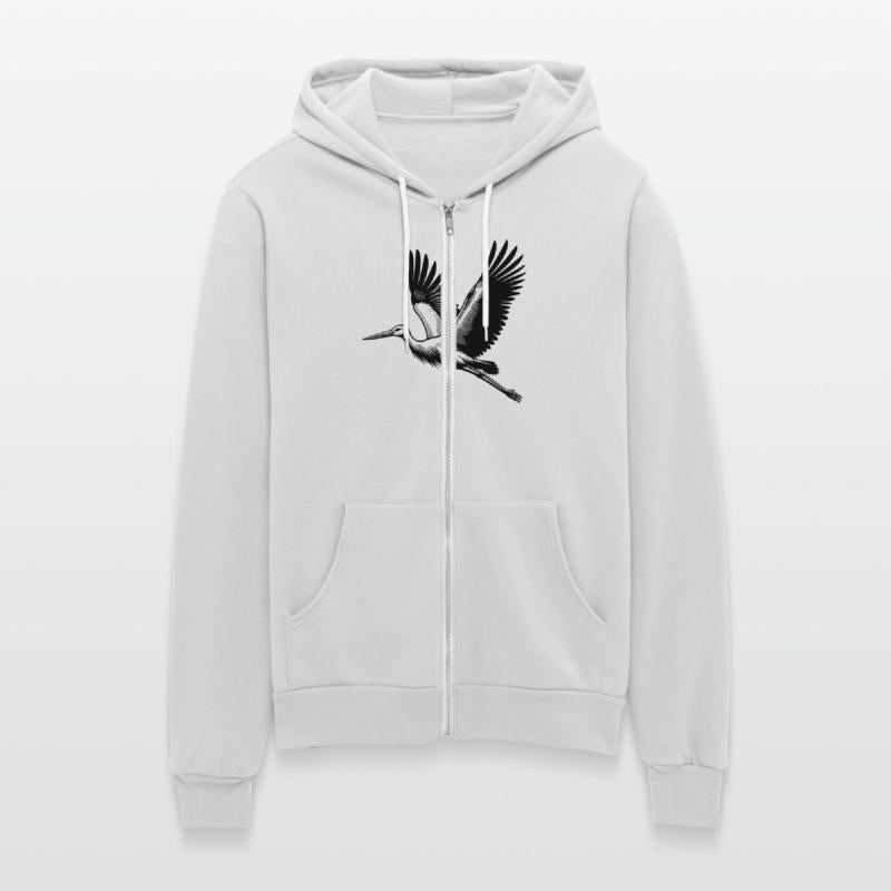 Pretty Flying Stork Bird