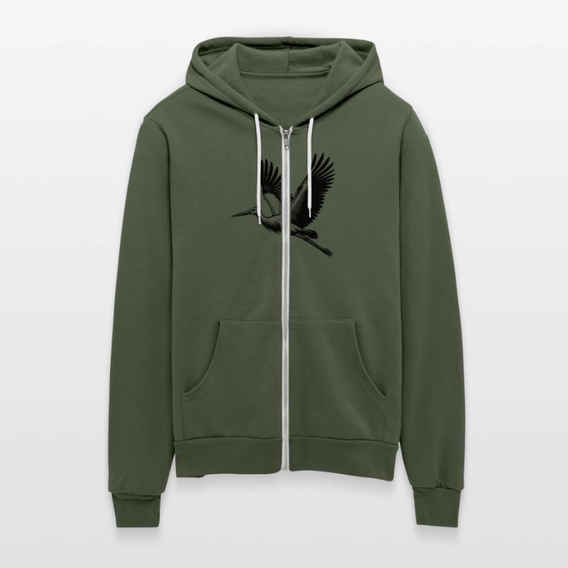 Pretty Flying Stork Bird