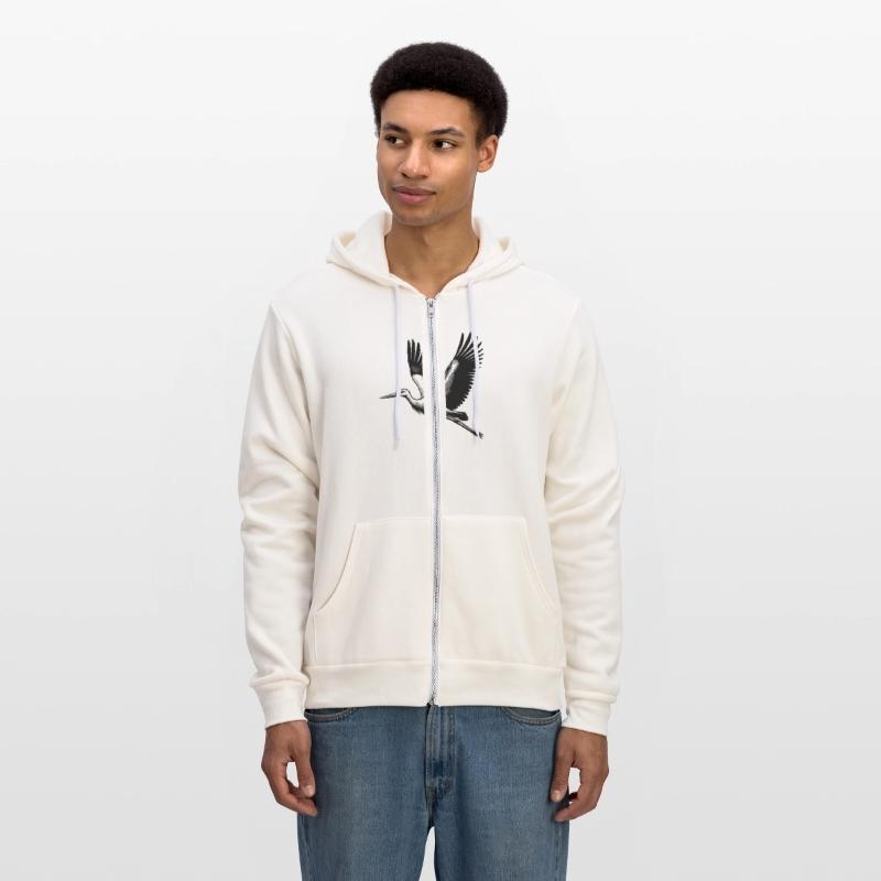 Pretty Flying Stork Bird