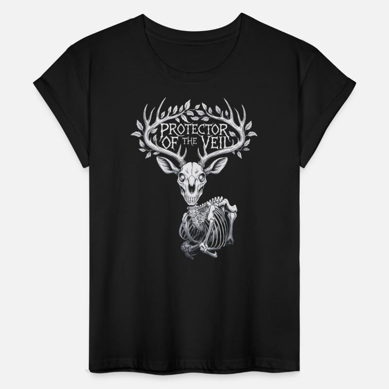 Protector Of The Veil Antlered Skull Art