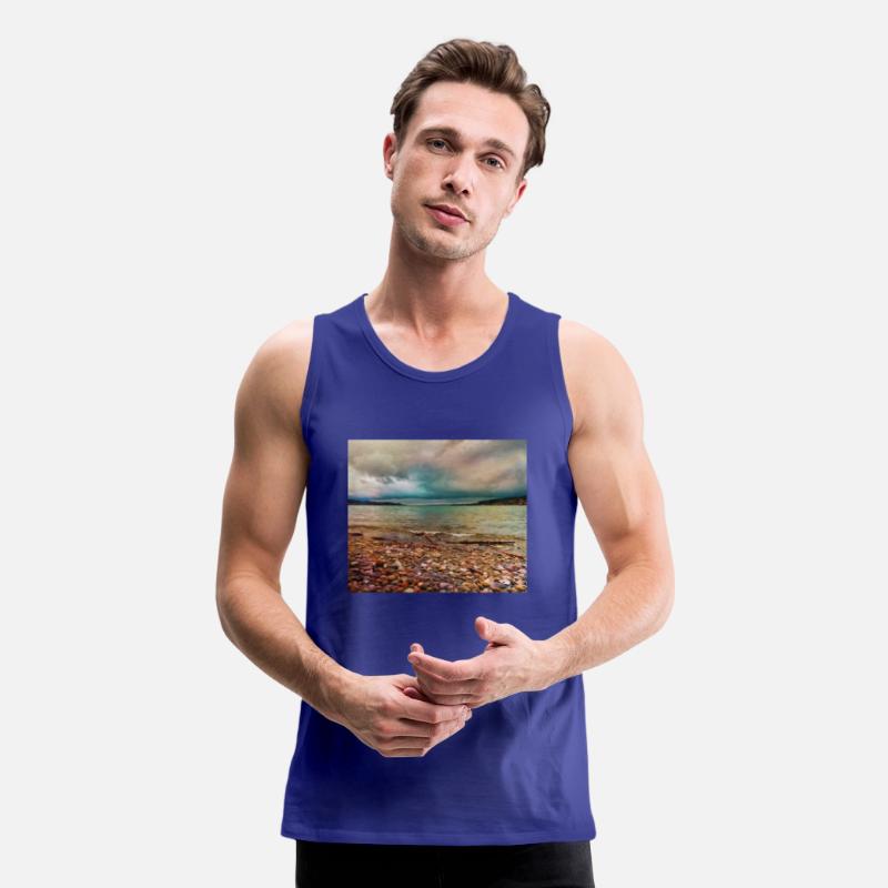 puget sound view of beach and incoming storm