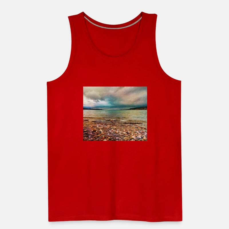 puget sound view of beach and incoming storm