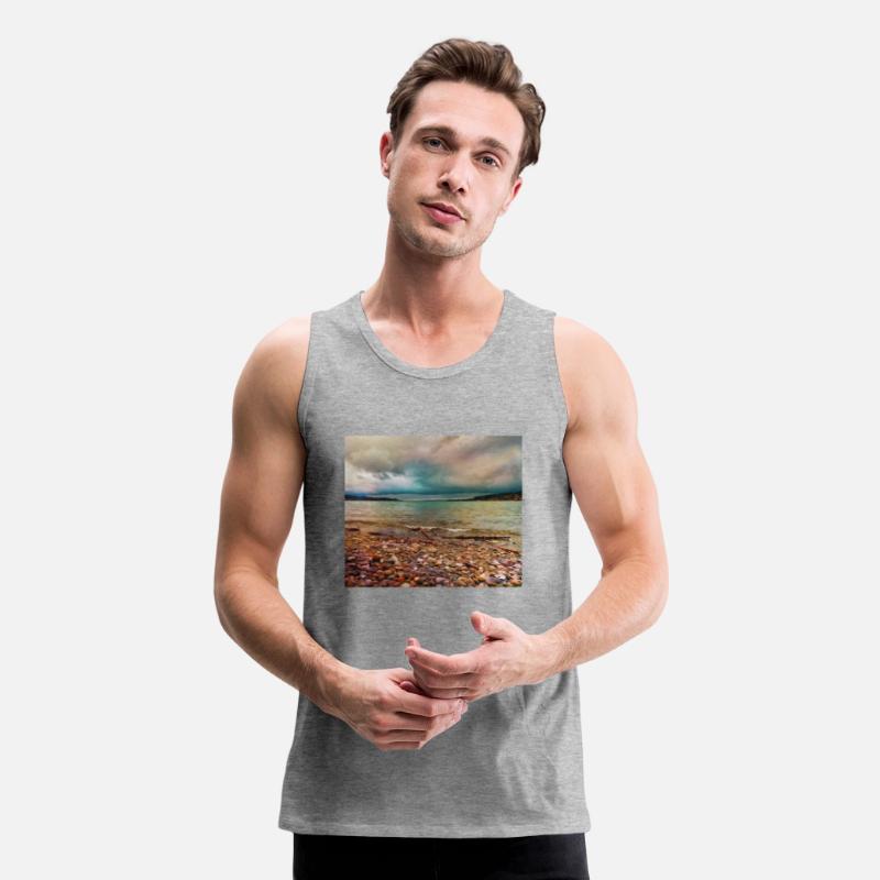 puget sound view of beach and incoming storm