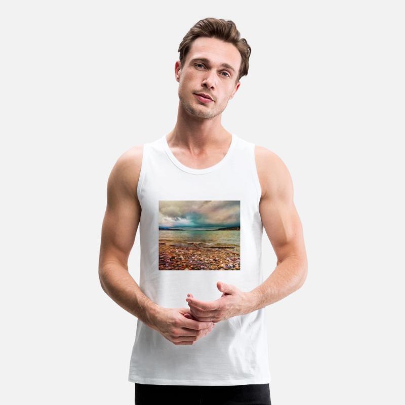 puget sound view of beach and incoming storm