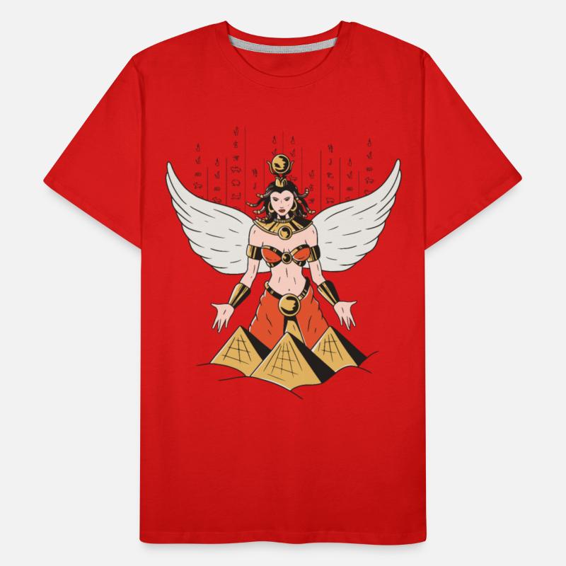 Pyramids and hieroglyphics on the background