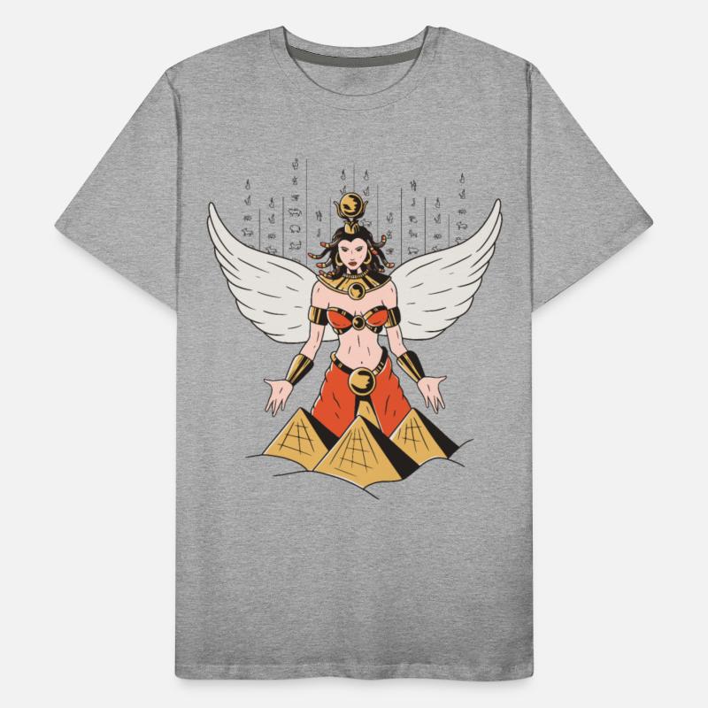 Pyramids and hieroglyphics on the background