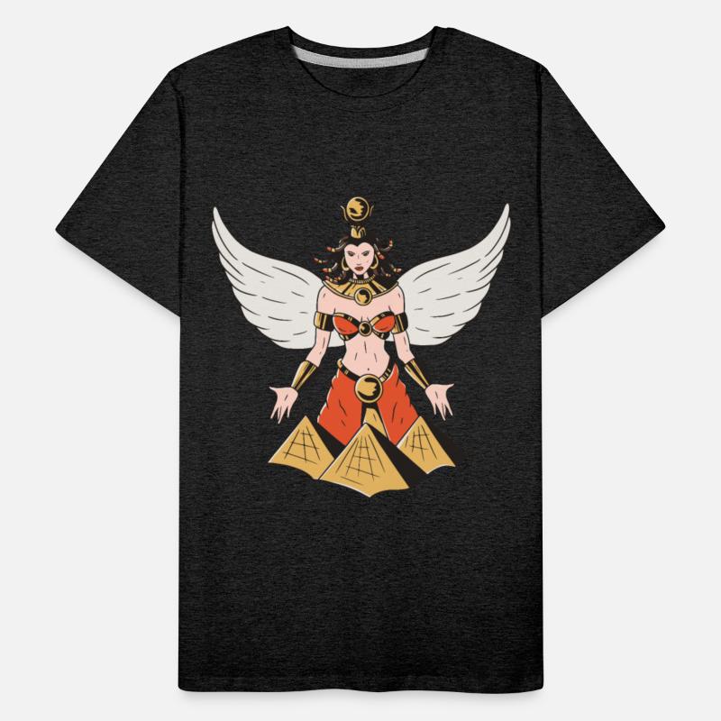 Pyramids and hieroglyphics on the background