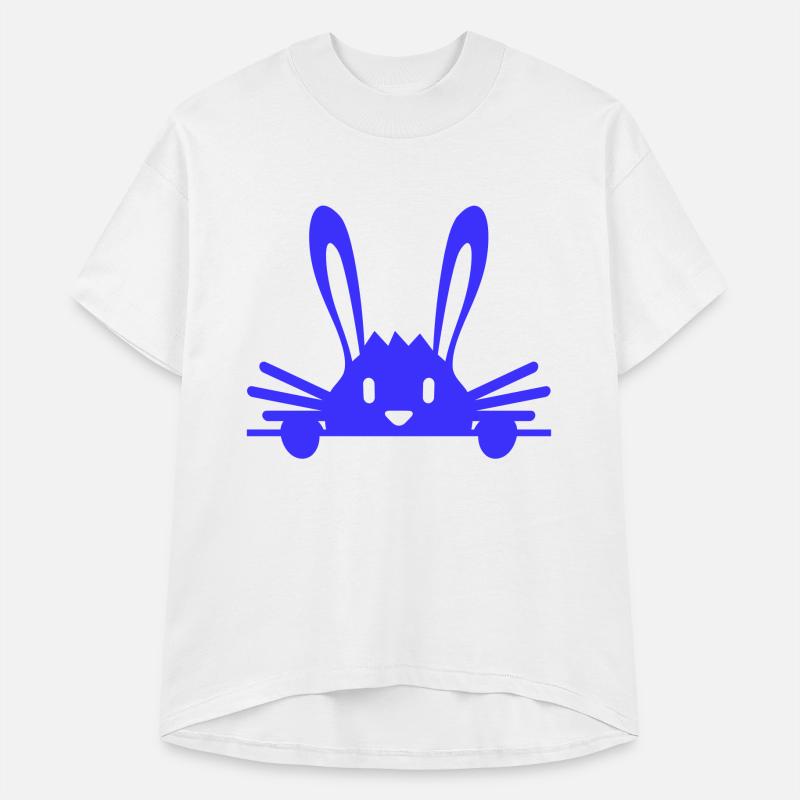 Rabbit Hides Shyly Behind Wall Fence hiding shy