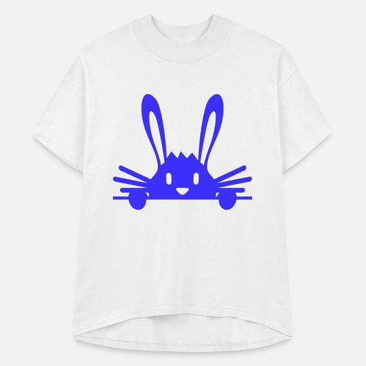 Rabbit Hides Shyly Behind Wall Fence hiding shy