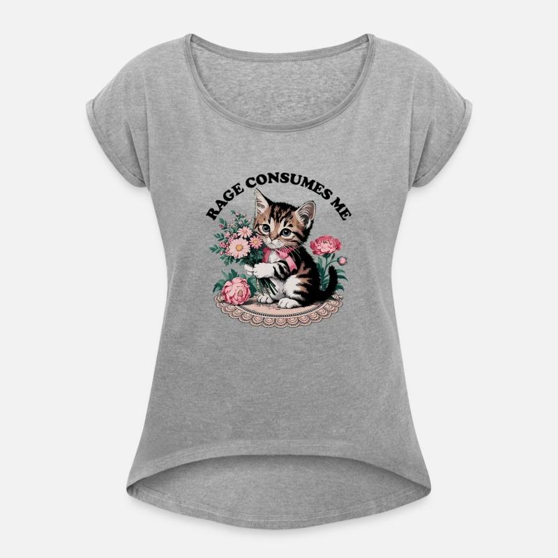 Rage Consumes Me Cat Flower Cute Kitty Cat Meme