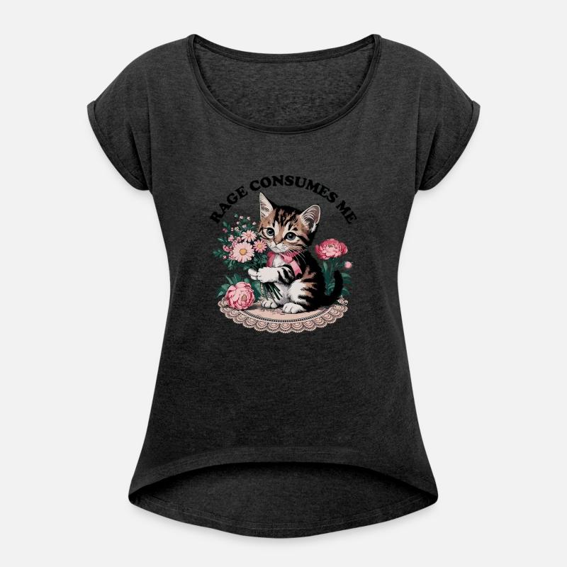 Rage Consumes Me Cat Flower Cute Kitty Cat Meme