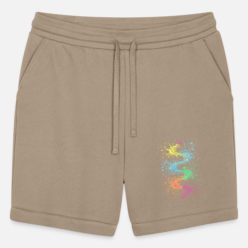 Rainbow Color Splatter Design Hearts Stars