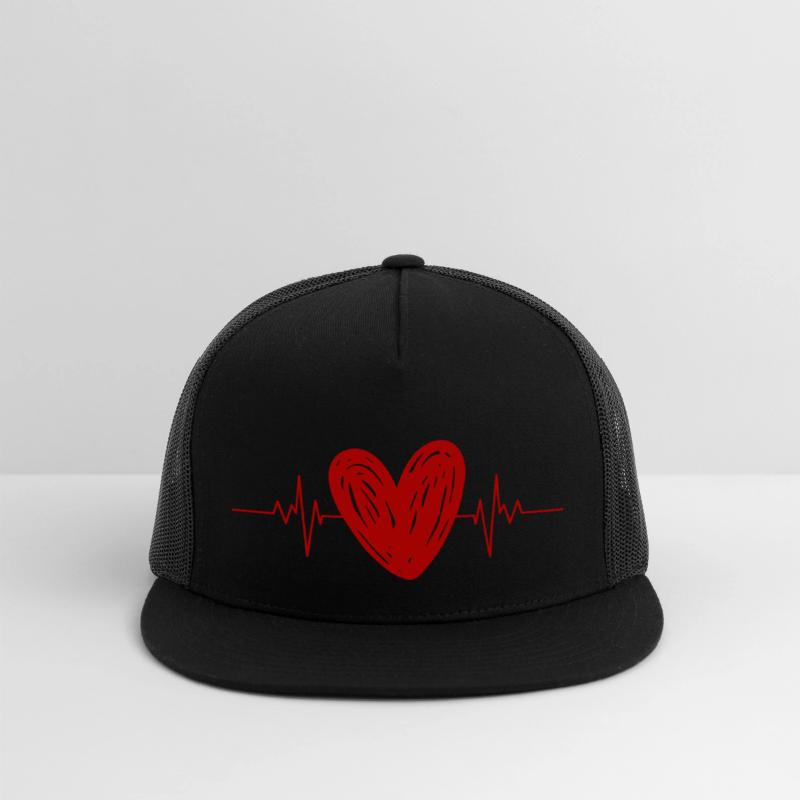 Red heart pulse heartbeat love