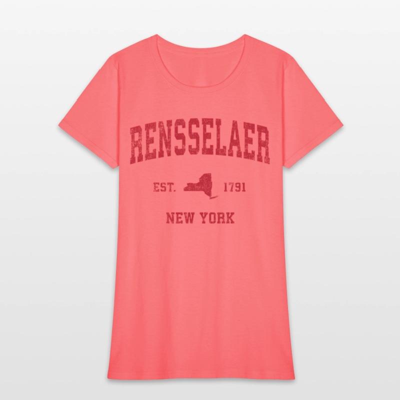 Rensselaer New York Ny Sports Red Print