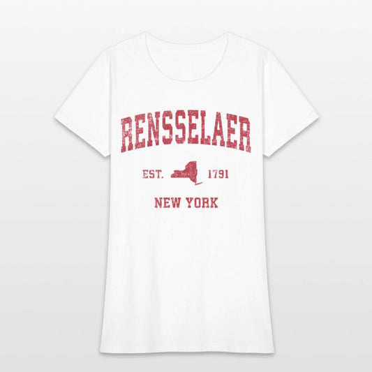 Rensselaer New York Ny Sports Red Print