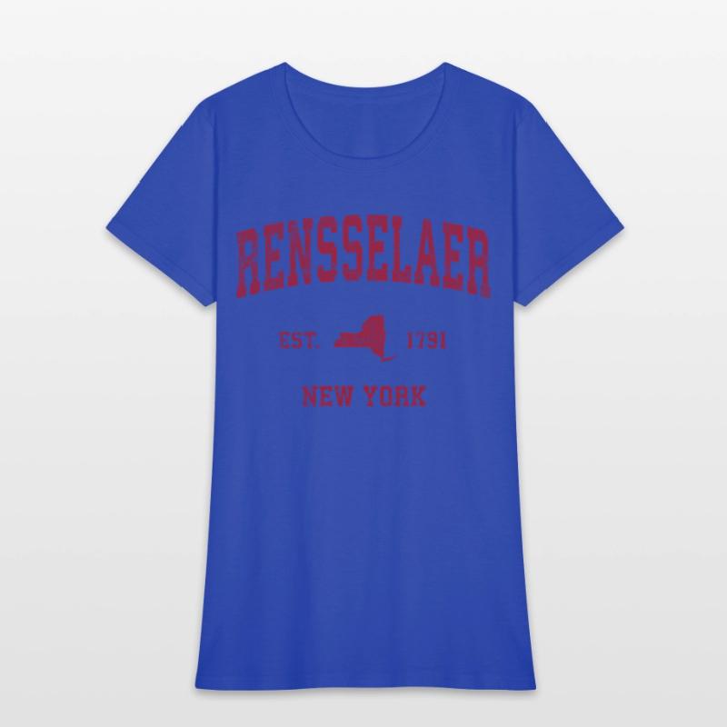 Rensselaer New York Ny Sports Red Print