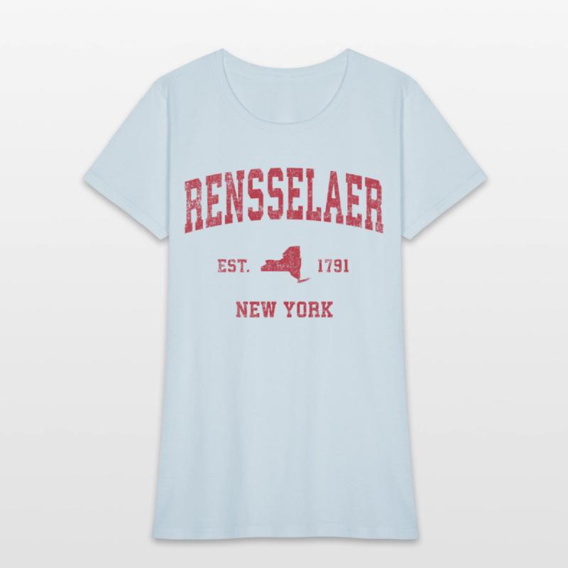 Rensselaer New York Ny Sports Red Print