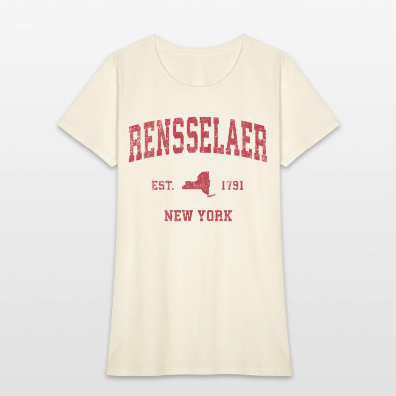 Rensselaer New York Ny Sports Red Print