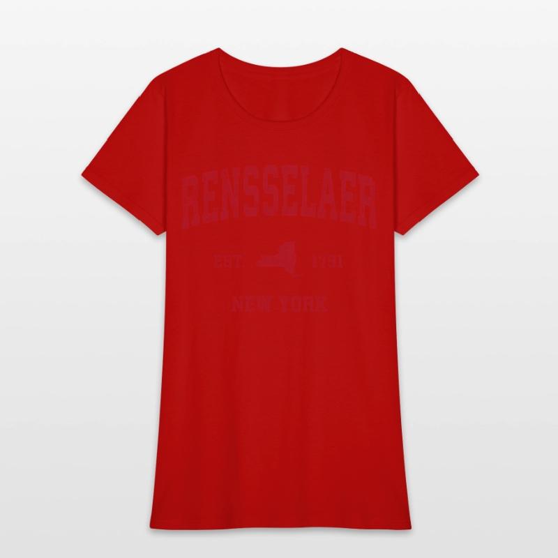 Rensselaer New York Ny Sports Red Print