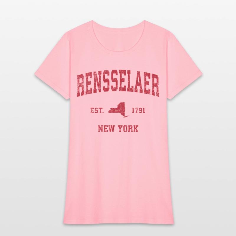 Rensselaer New York Ny Sports Red Print