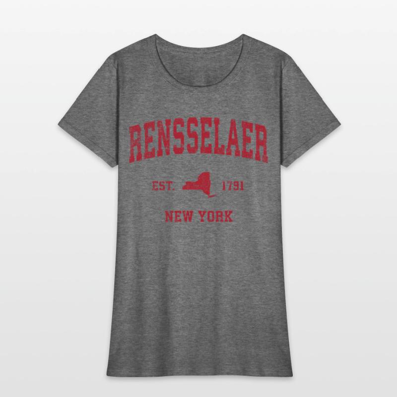 Rensselaer New York Ny Sports Red Print