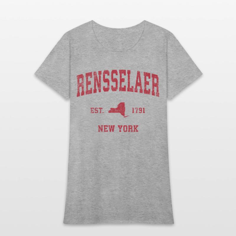 Rensselaer New York Ny Sports Red Print
