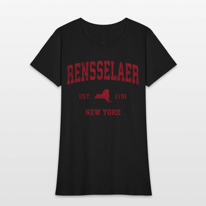 Rensselaer New York Ny Sports Red Print