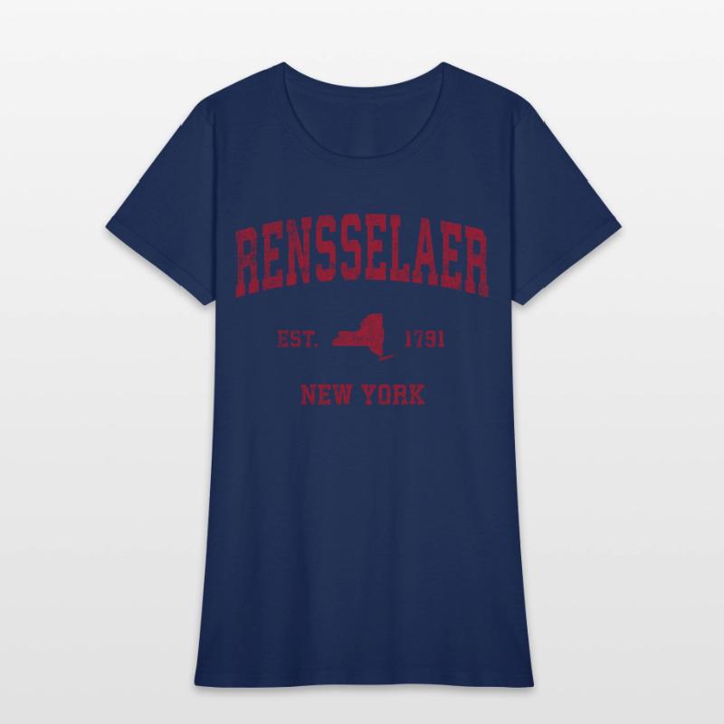 Rensselaer New York Ny Sports Red Print