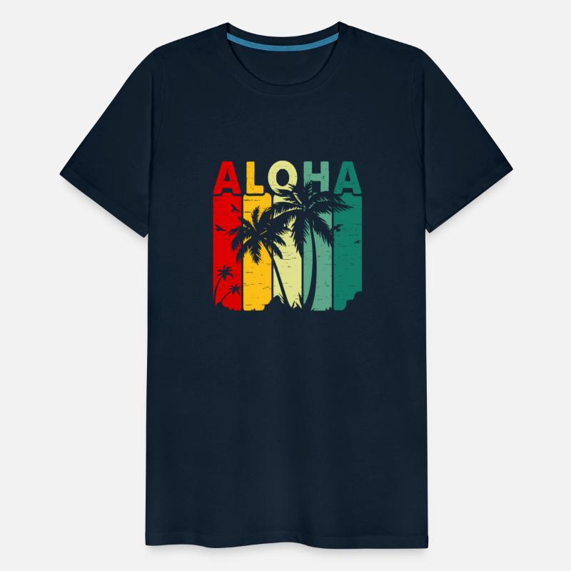 Retro Aloha Hawaii Tropical Summer Palm Tree Hawai