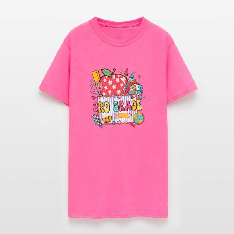 Retro Dalmatian Third Grade Back to School Apple P