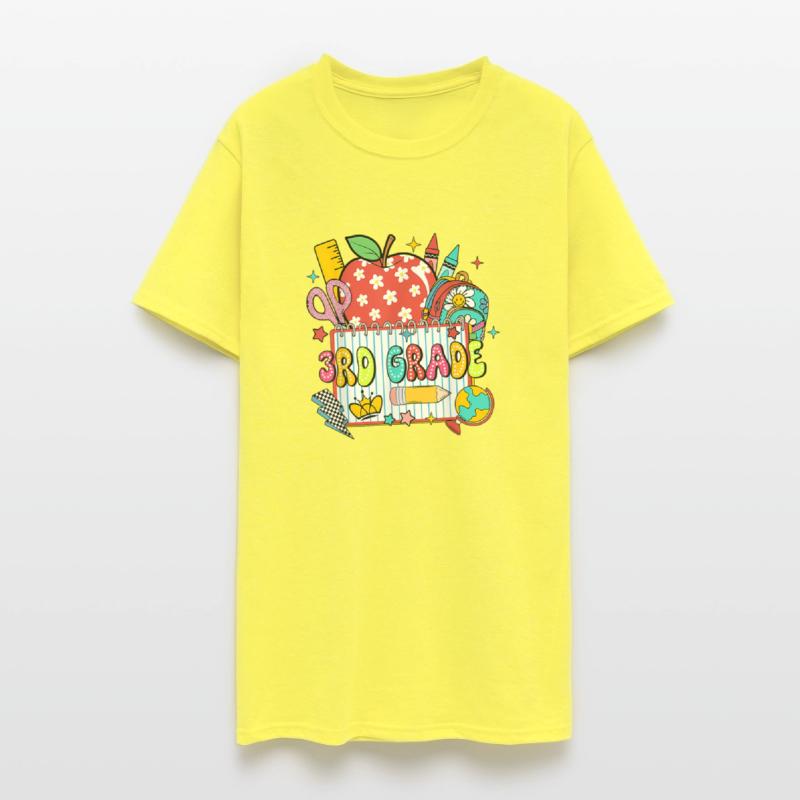 Retro Dalmatian Third Grade Back to School Apple P