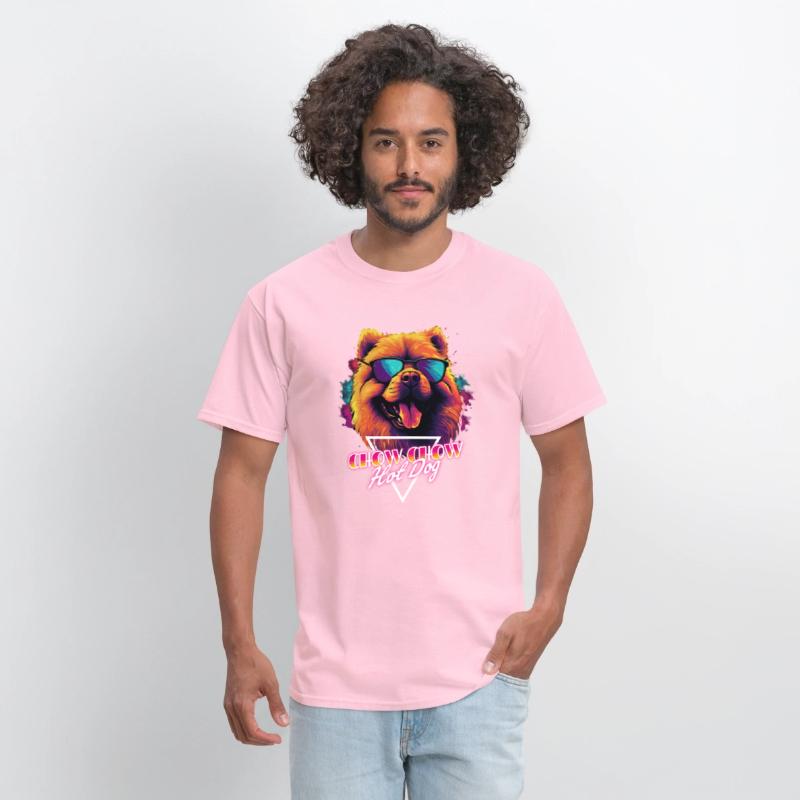 Retro Wave Chow Chow Hot Dog Shirt