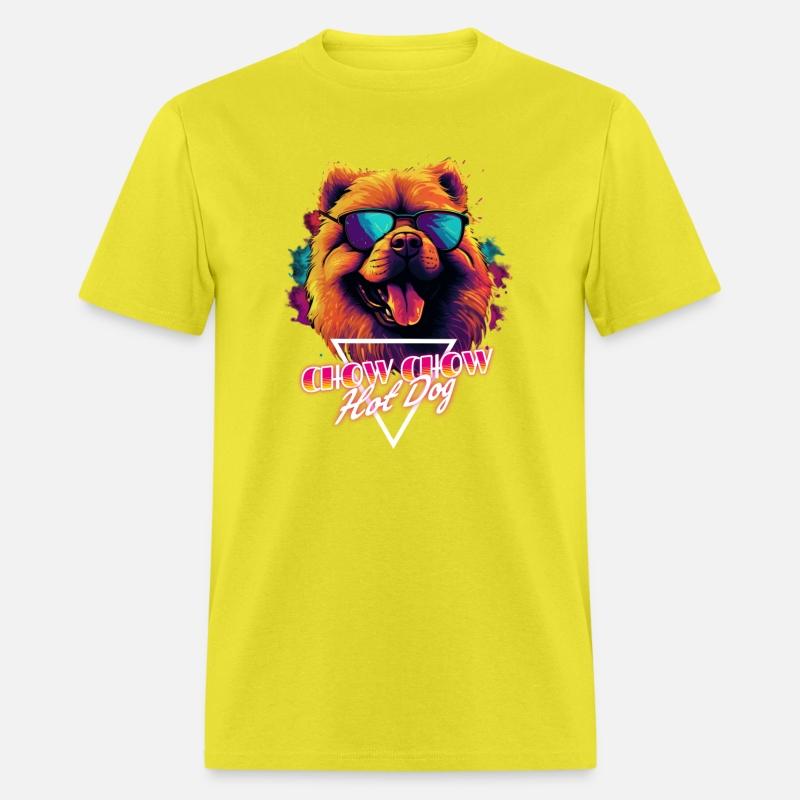 Retro Wave Chow Chow Hot Dog Shirt