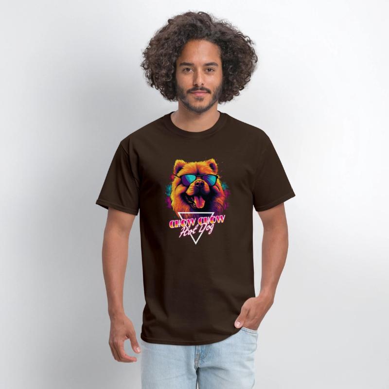 Retro Wave Chow Chow Hot Dog Shirt
