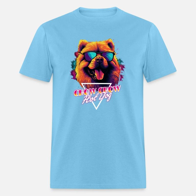 Retro Wave Chow Chow Hot Dog Shirt