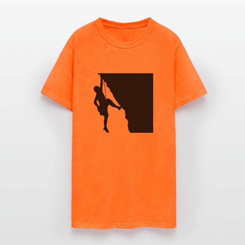 Rock climbing mountaineering silhouette