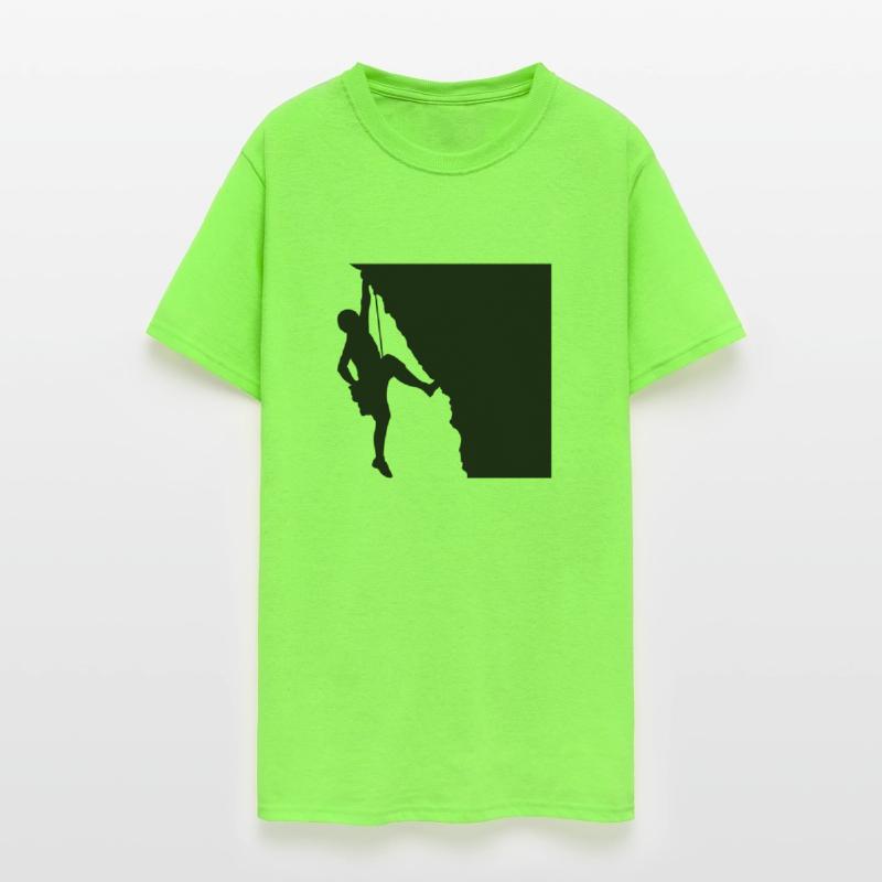 Rock climbing mountaineering silhouette