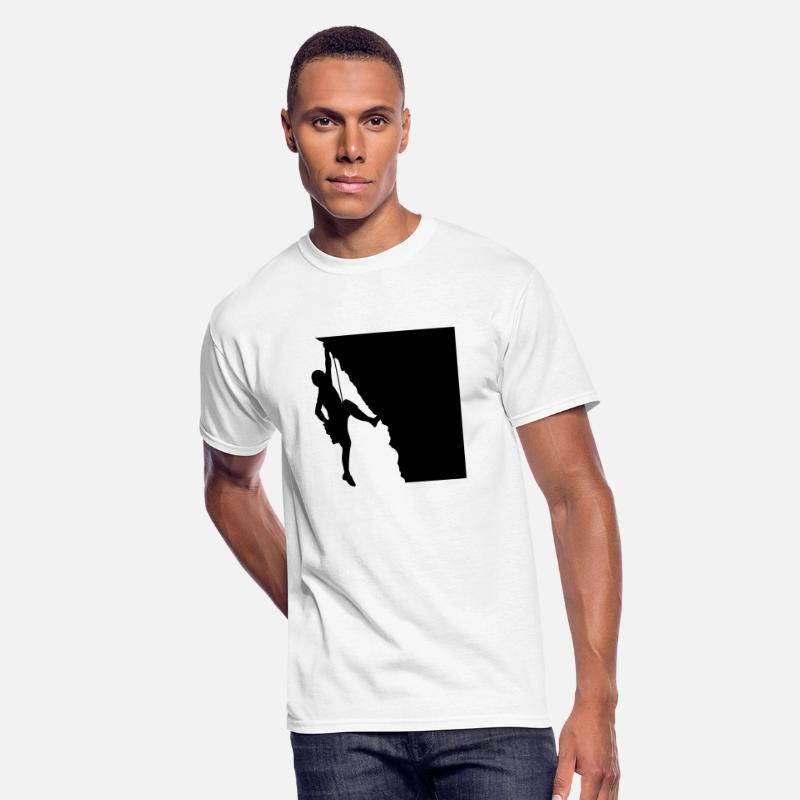 Rock climbing mountaineering silhouette