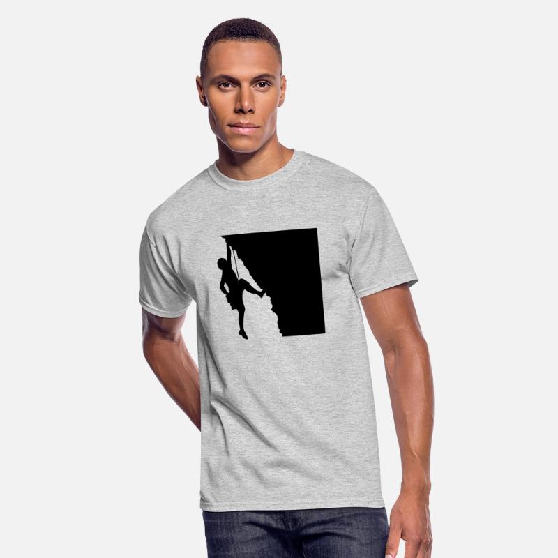 Rock climbing mountaineering silhouette