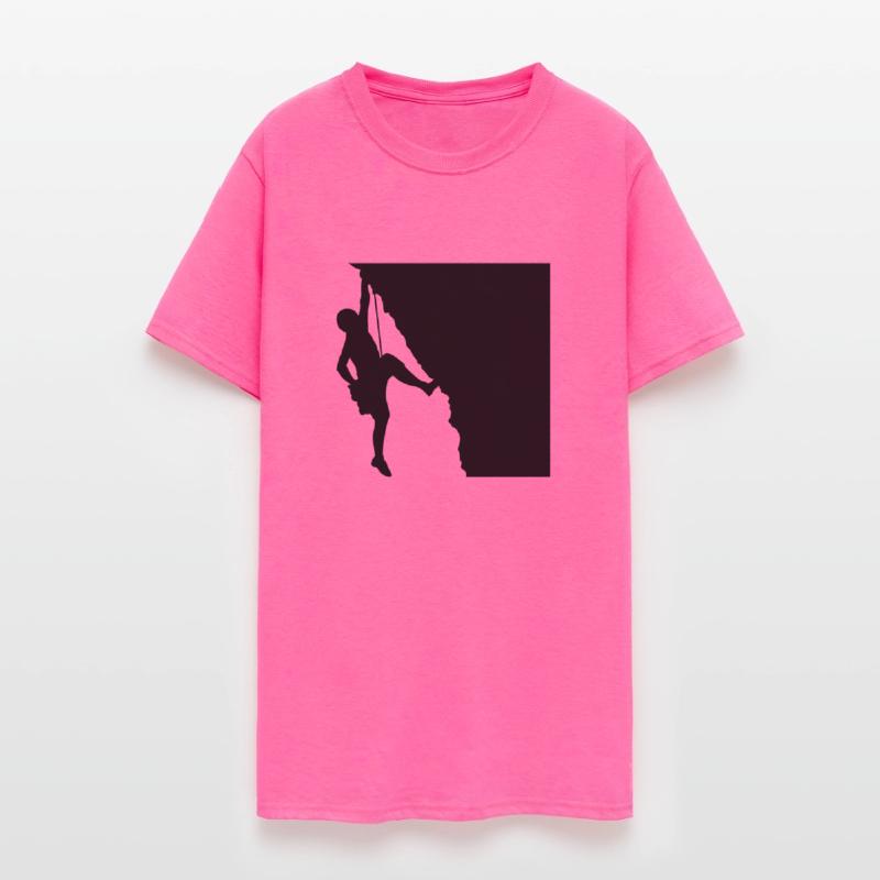 Rock climbing mountaineering silhouette